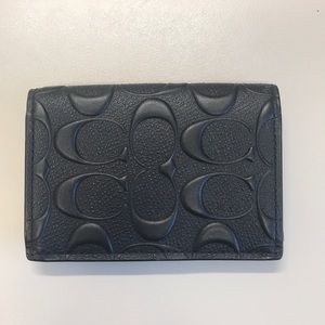 Coach Mens Signature Crossgrain Leather Card Case